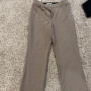 Aritzia Numero check Straight Leg Pants - Brown/Black